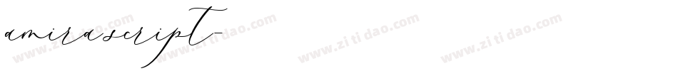 amira script字体转换